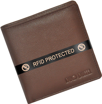 DUO DUFFEL RFID Protected Slim Genuine Brown Leather 7 Card Holder(Set of 1, Brown)