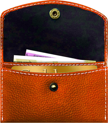 GREEN DRAGONFLY® PU Leather Card Holder For Men And Women 4 Card Holder(Set of 1, Tan)
