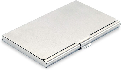 zaphod Stainless Steel ATM/Visiting/credit Card Holder 10 Card Holder(Set of 1, Silver)