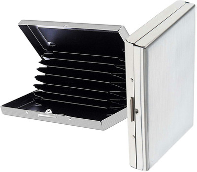 ravariya graphics 6 Card Holder(Set of 1, Silver)