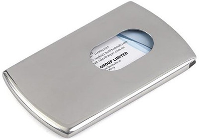 Venzina Series 10 Card Holder(Set of 1, Silver)