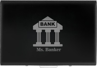 Flipkart SmartBuy RFID Blocking Long-Lasting Black MS. Banker Metal Debit/Credit Atm 6 Card Holder(Set of 1, Black)