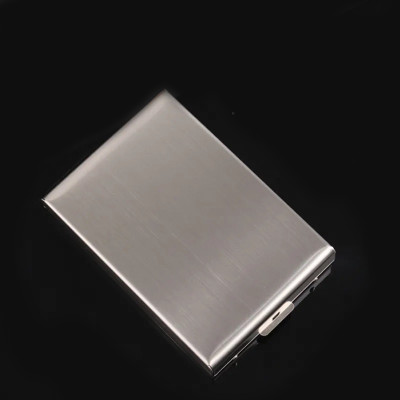 Classium New Arrived RFID Metal Case Steel Credit Card Holder Wallet With 10 Slots 10 Card Holder(Set of 1, Silver)