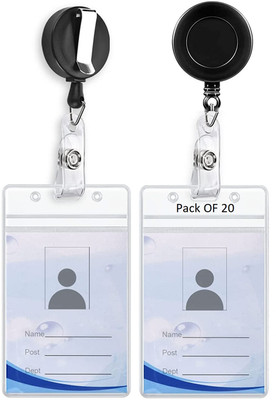 SHINING ZON 1 Card Holder(Set of 20, Black)