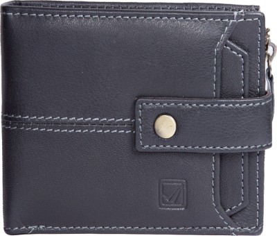 Style 98 Men Black Genuine Leather Wallet(4 Card Slots)