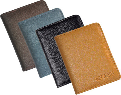 HIDE & SLEEK Card Holder 6 Card Holder(Set of 4, Multicolor)