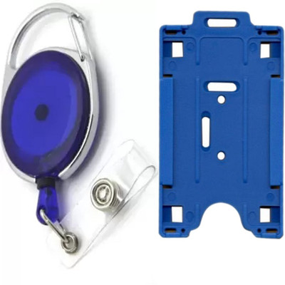 DRIKIPO ID Card Holder 1 Card Holder(Set of 1, Blue)