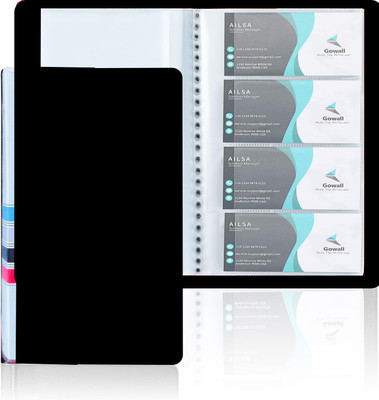 NSSP Pack of 1 pc 480 Card Holder(Set of 1, Black)