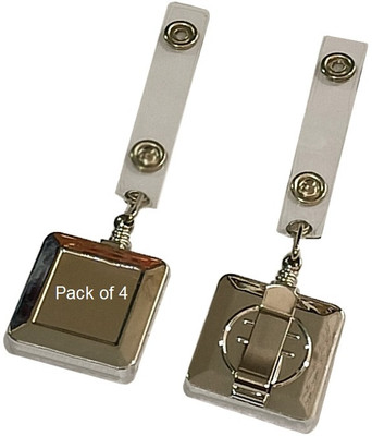 SHINING ZON 1 Card Holder(Set of 4, Silver)