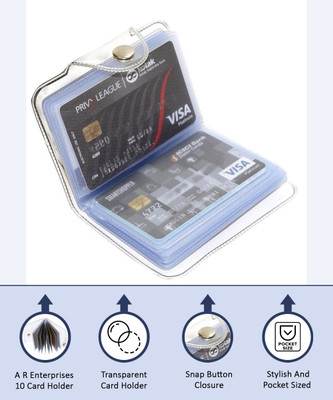 A R ENTERPRISES 10 Card Holder(Set of 1, White)