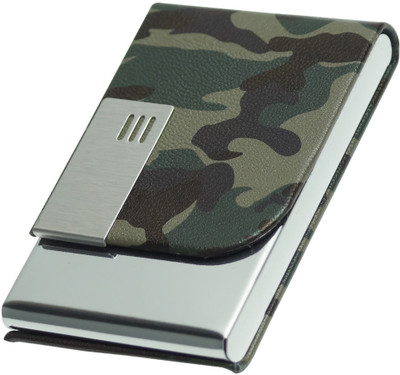 Trimurti Stainless Card Holer 5-8 Debit|Credit|Amt 15-20 Business Visiting Card Case 15 Card Holder(Set of 1, Green)