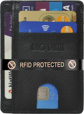 DUO DUFFEL Card Holder 7 Card Holder(Set of 1, Black)