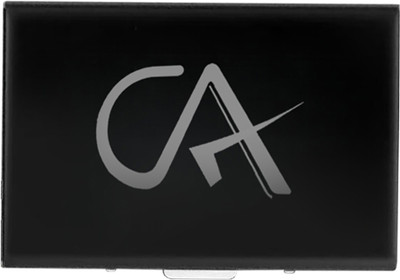 StealODeal Long-Lasting RFID Protected CA Print Metal Credit/Debit ATM 6 Card Holder(Set of 1, Black)