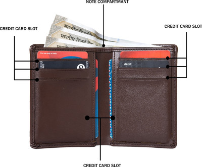 HouseOfCommon 6 Card Holder(Set of 1, Brown)