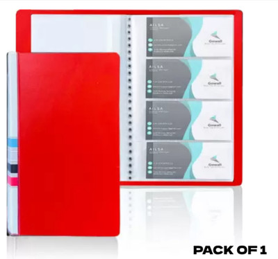 NSSP Business Card Holder/Debit/Credit/Visiting Card Organizer File 480 Card Holder(Set of 1, Red)