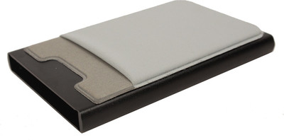 Encelade 6 Card Holder(Set of 1, Silver, Black)