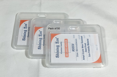 SHINING ZONN 1 Card Holder(Set of 50, White)