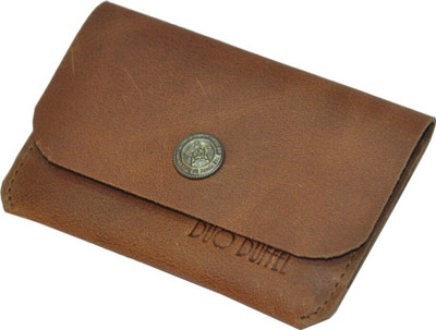 DUO DUFFEL Card Holder 4 Card Holder(Set of 1, Brown)