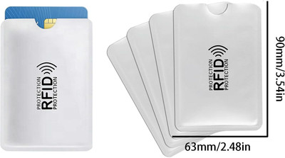 Flawls 1 Card Holder(Set of 5, Silver)