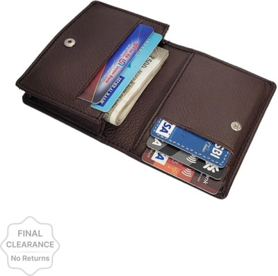 Fast N Eazy Leather Card Holder for men 10 Card Holder(Set of 1, Brown)