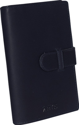 ABYS RFID Genuine Leather 3 Passport Slots||5 Card Slots Document Holder 4 Card Holder(Set of 1, Blue)