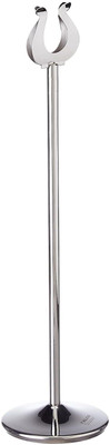 KMW Tapered Acrylic Stand with Stainless Steel Sheet – 2-Piece Set 1 Card Holder(Set of 2, Silver)