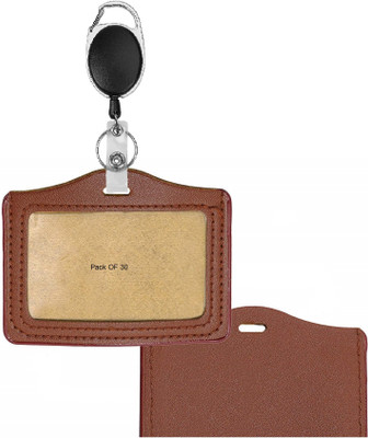 SHINING ZON 1 Card Holder(Set of 30, Brown)