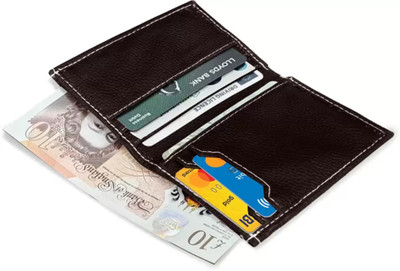 GREEN DRAGONFLY® PU Leather Card Holder For Men And Women 6 Card Holder(Set of 1, Brown)