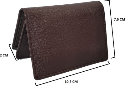 HouseOfCommon Men Brown Artificial Leather Card Holder(8 Card Slots)