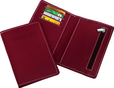 MATSS Men & Women Travel, Trendy, Casual, Formal Pink Genuine Leather Document Holder(4 Card Slots)