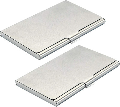Adoere 6 Card Holder(Set of 2, Silver)