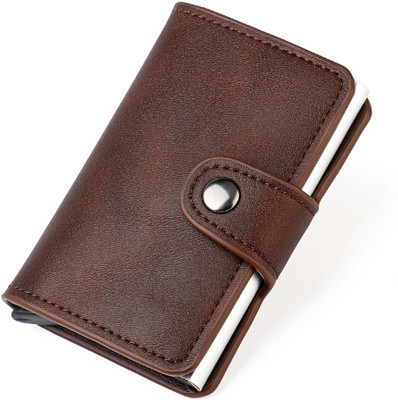 QUIRA 8 Card Holder(Set of 1, Brown)