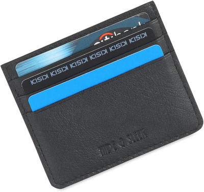 HIDE & SLEEK 6 Card Holder(Set of 1, Black)