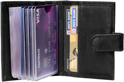 HIDE & SLEEK Card Holder 20 Card Holder(Set of 1, Black)