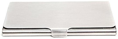 GSV Unisex Steel ATM/Visiting/credit Card Holder, Business Card Case Holder 6 Card Holder(Set of 1, Silver)