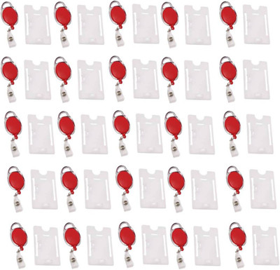 NSSP 1 Card Holder(Set of 25, Red, White)