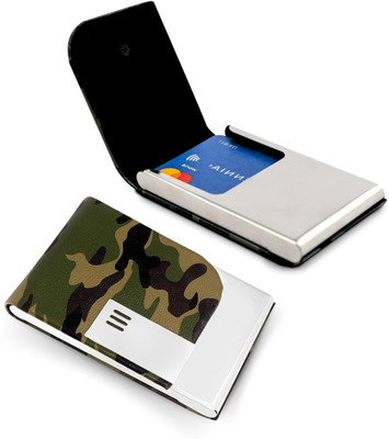 Flipkart SmartBuy 10 Slot Metal Leatherite Business Card/Visiting Card/Credit Card Holder Wallet with Magnetic Closure (Multicolor) 10 Card Holder(Set of 1, Multicolor)