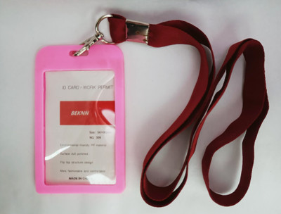 AbhaPrint 1 Card Holder(Set of 1, Pink, Maroon)