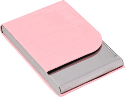Trimurti Stainless Steel 15-20 Debit/Credit/Atm/Business Men Women 15 Card Holder(Set of 1, Pink)