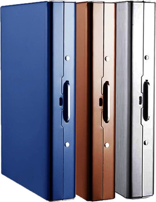 StealODeal Metal Credit/Debit 8 Card Holder(Set of 3, Silver, Blue, Pink)