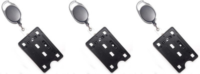 MAHADEVSHOP 1 Card Holder(Set of 1, Black)