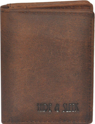 HIDE & SLEEK 4 Card Holder(Set of 1, Brown)