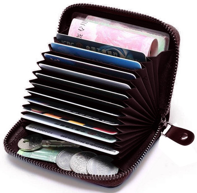 GREEN DRAGONFLY® PU Leather RFID Protected Wallet, Debit/ Credit Card Holder For Men Women 10 Card Holder(Set of 1, Brown)