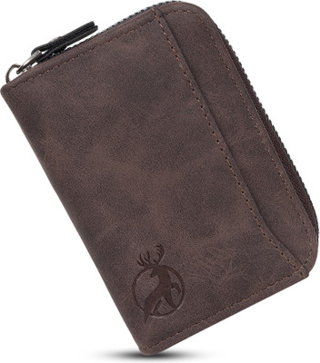 Flipkart SmartBuy Long-Lasting Brown 9 Card Slot|2 Cash Slot Leather Zip Debit/Credit 10 Card Holder(Set of 1, Brown, Black)