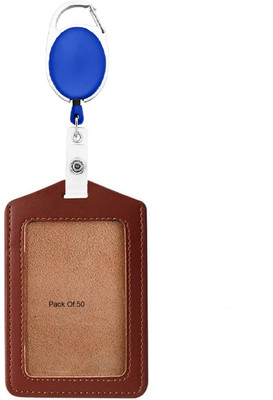 SHINING ZON 1 Card Holder(Set of 50, Brown)