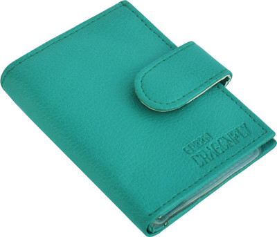 GREEN DRAGONFLY Teal PU Leather- Wallet For Men And Women 10 Card Holder(Set of 1, Green)