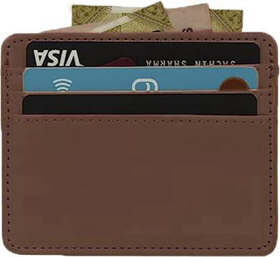 StealODeal Coffee Pu Leather Premium Quality Cash Slot Wallet 4 Card Holder(Set of 1, Brown)