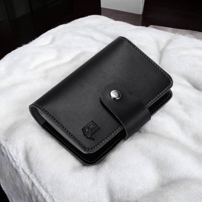 Geelark 24 Card Holder(Set of 1, Black)