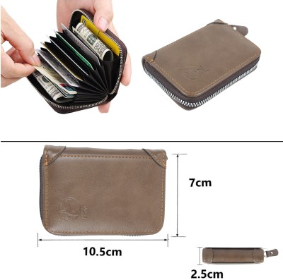 Style 98 15 Card Holder(Set of 1, Brown)