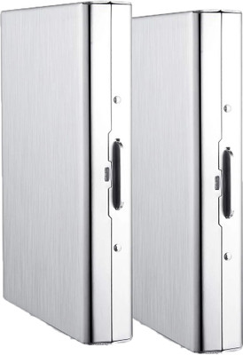 StealODeal Silver RFID Blocking Credit/Debit Metal 8 Card Holder(Set of 2, Silver)